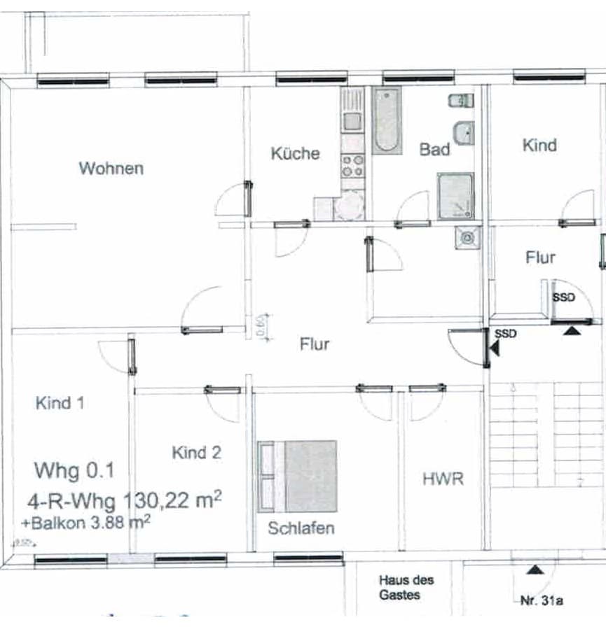 4-Raum Wohnung – Neuer Markt 31a, Rechlin