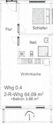 2-Raum Wohnung – Neuer Markt 31, Rechlin