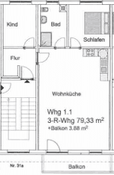 3-Raum Wohnung – Neuer Markt 31a, Rechlin